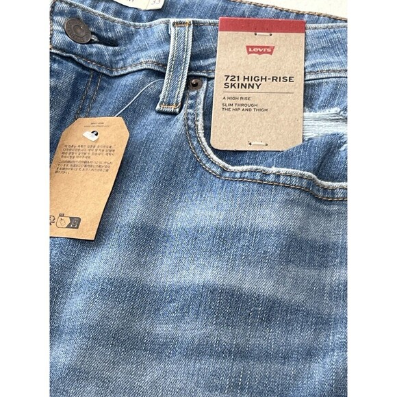 Levi's 721 High Rise Skinny Ankle Jeans Women's 33 x 30 Light Wash Rare Tab - Picture 6 of 10
